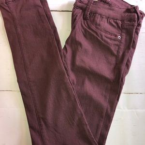 YMI Burgundy Skinny Jeans